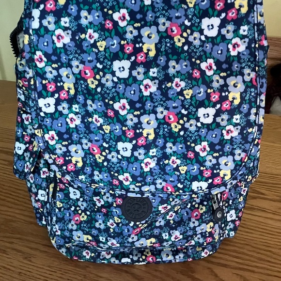 Kipling Seoul Go Laptop Medium Blue Floral Backpack - Picture 15 of 15